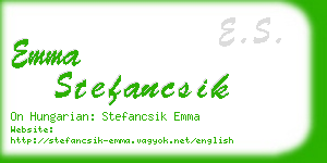 emma stefancsik business card